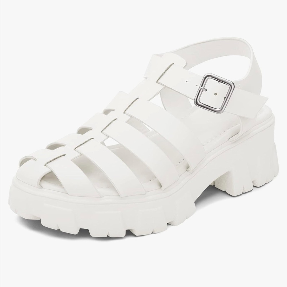 mysoft Women’s Fisherman’s Platform Closed Toe Sandals Size 10.